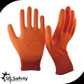 SRSAFETY 13 gauge orange nylon coated PU safety gloves